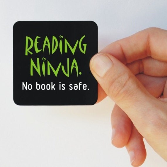 reading ninja square magnet