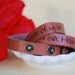 I am the master of my fate --- engraved leather wrap cuff bracelet