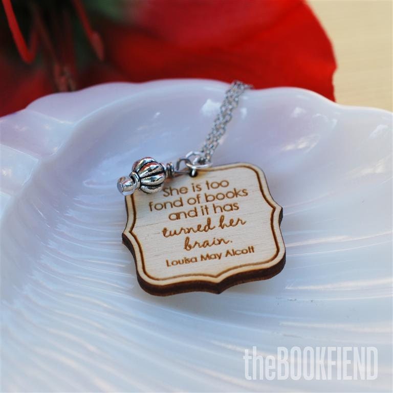 She is too fond of books necklace
