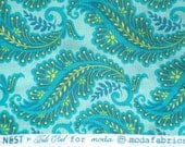 Tula Pink Nest Feather Teal moda fabric FQ or more