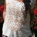 Pretty Details Vintage Natural Cotton Densely Hand Embroidered Mexican Peasant Blouse/Tank
