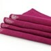 Purple linen napkins, set of 8