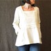 Linen Tunic - Cream Oversized with large pockets