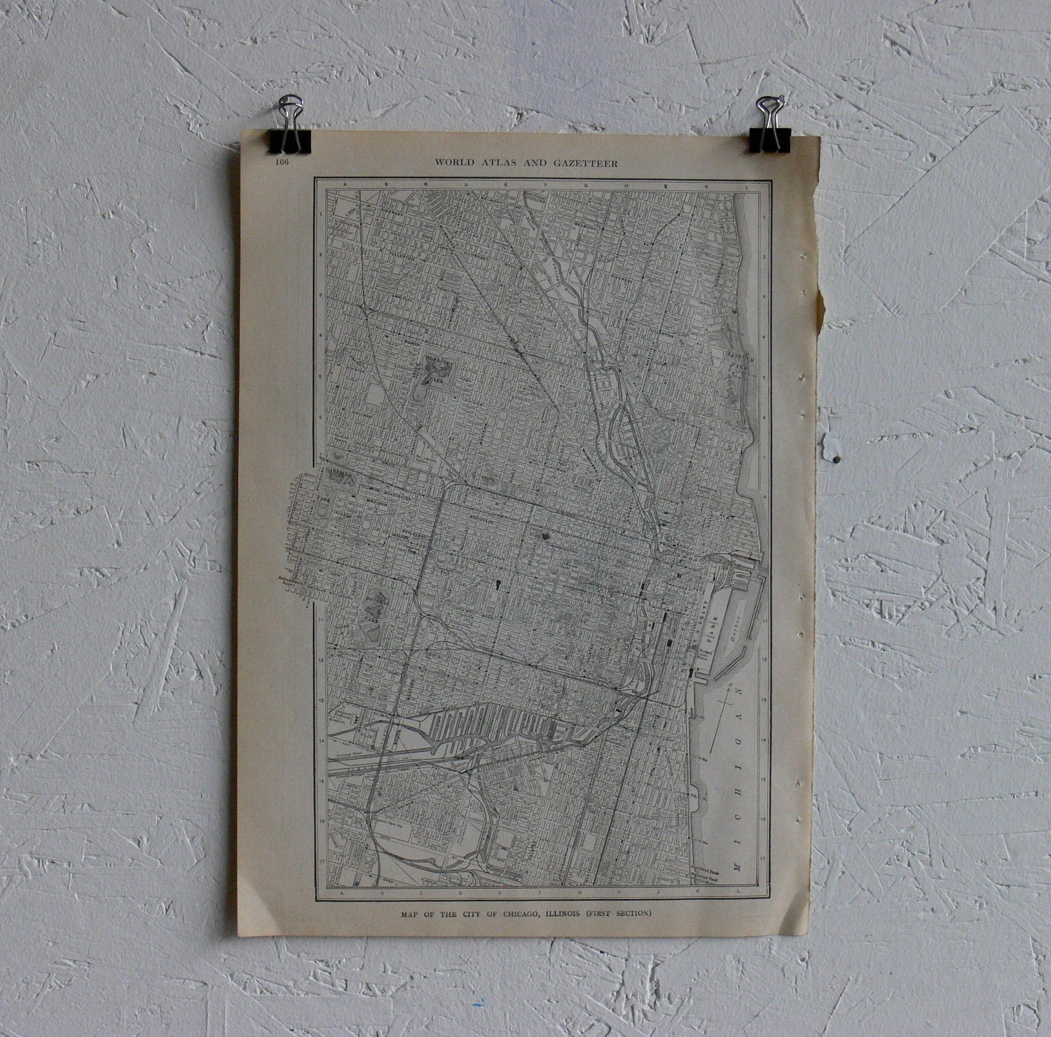 RESERVED-Vintage Map-City of Chicago-Early 20th Century