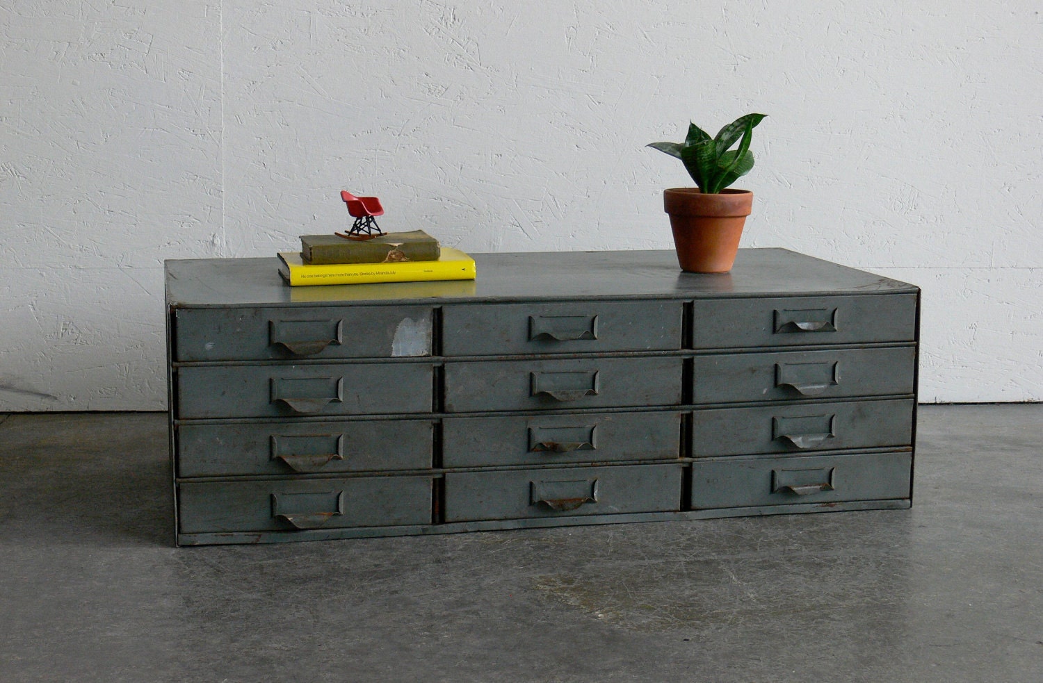 Vintage Metal Filing Drawer