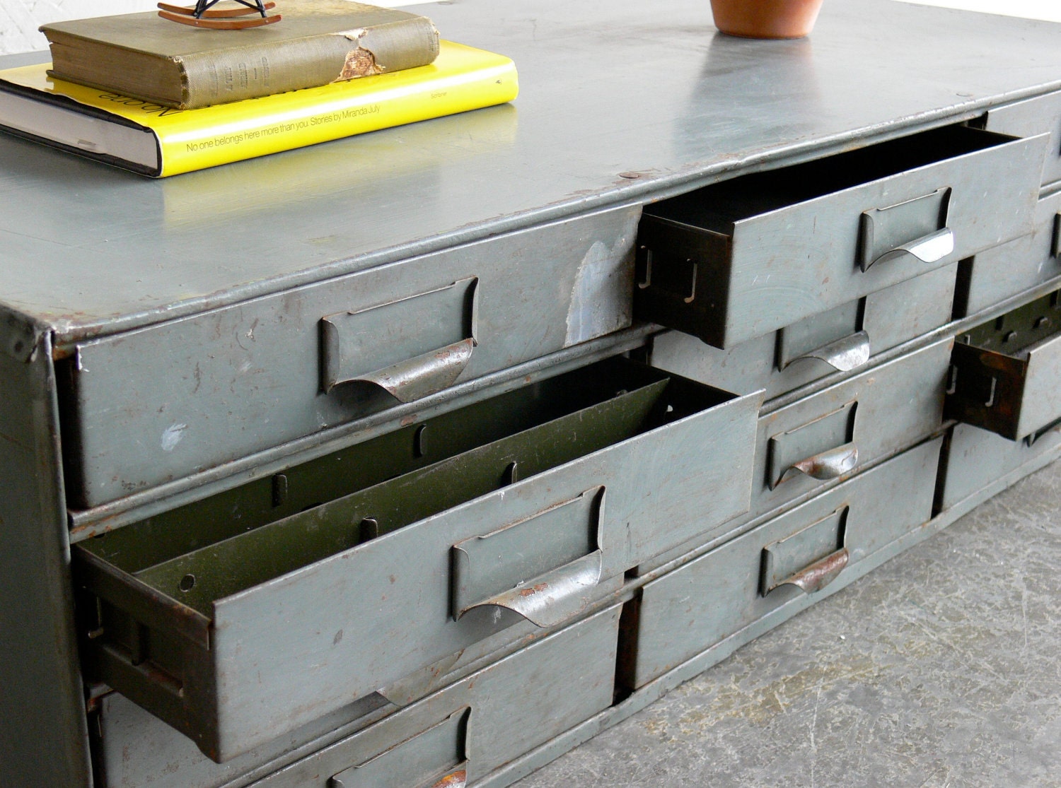 Vintage Metal Filing Drawer