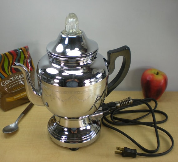 1930s Chrome Farberware Coffee Percolator No. 206 by oldetymestore