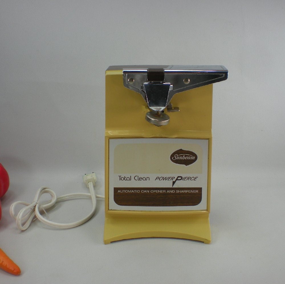 Sunbeam Power Pierce Can Opener Yellow Harvest by oldetymestore