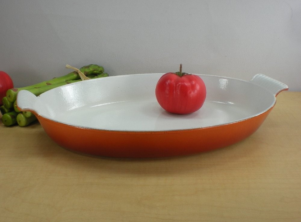 Flame Enamel Cast Iron Au Gratin Pan 14 inch Cousances or other