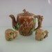 Canada Souvenir Teapot Shakers Set - Royal Mountie Deer Horse Moose Chipmunk