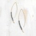 Medium Gold and Oxidized Sterling Silver Crescent Earring
