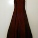 Sale-Was 50.00-Vintage-Gothic-Formal-Shoulder Strap Dress-Homecoming-Prom-Black and Red-Woman's Size XS-Small-3-4