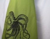 Green Skirt with Black Octopus