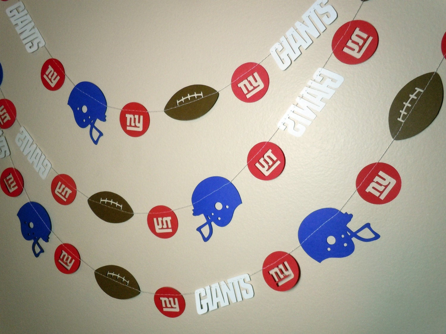 New York Giants Themed Paper Garland