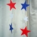 Red, White, and Blue Patriotic Stars Paper Garland