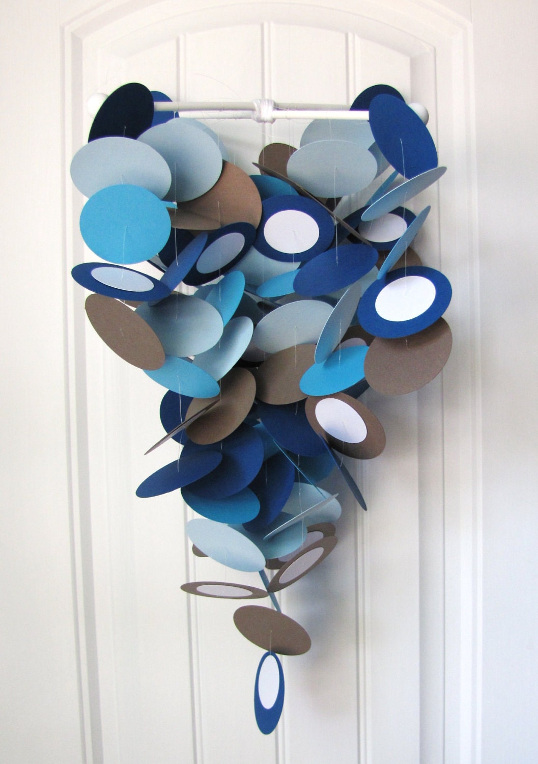 Baby Mobile in Soothing Blue - Crib Baby Mobile - Modern Baby Mobile