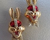 Two Rare KARU Easter Bugs Bunny Scatter Pin Brooches