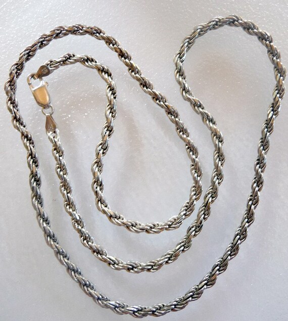 Milor 30 inch 925 Sterling Silver Twisted Rope by thejewelseeker