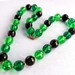 Green Faceted Lucite Bead Vintage Necklace