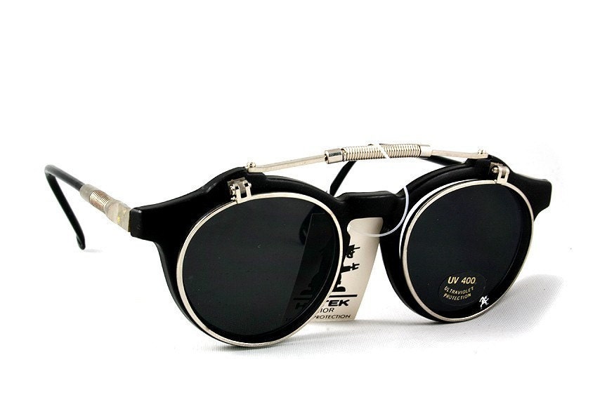 Steampunk Gothic flip up Sunglasses Hi Tek London Alexander