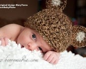 SET Hat Teddy Bear and Diaper Cover Baby Newborn Photo prop in NUTTY - Photography Prop Infant
