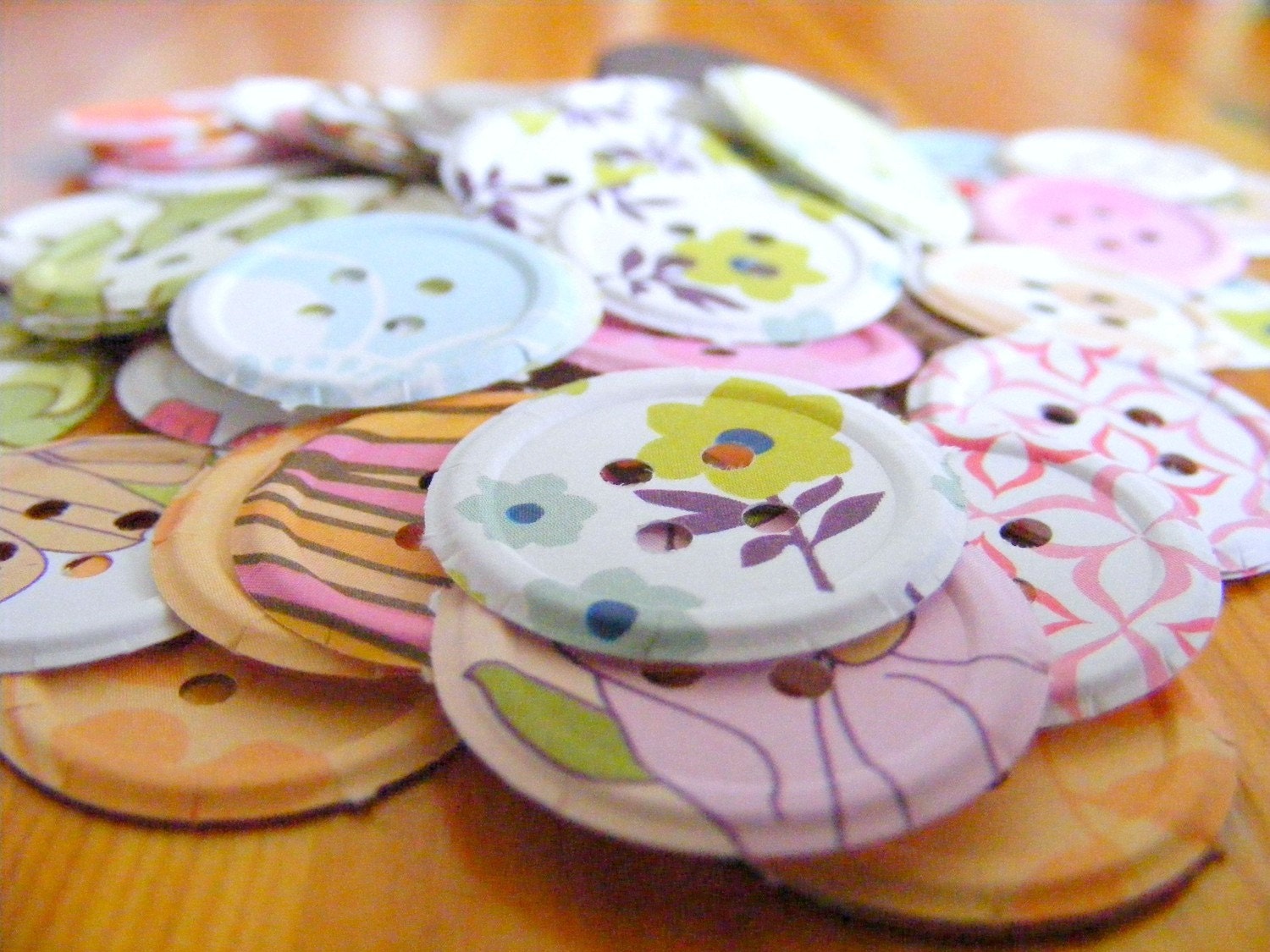 100 Assorted Paper and Cardstock Button Punches