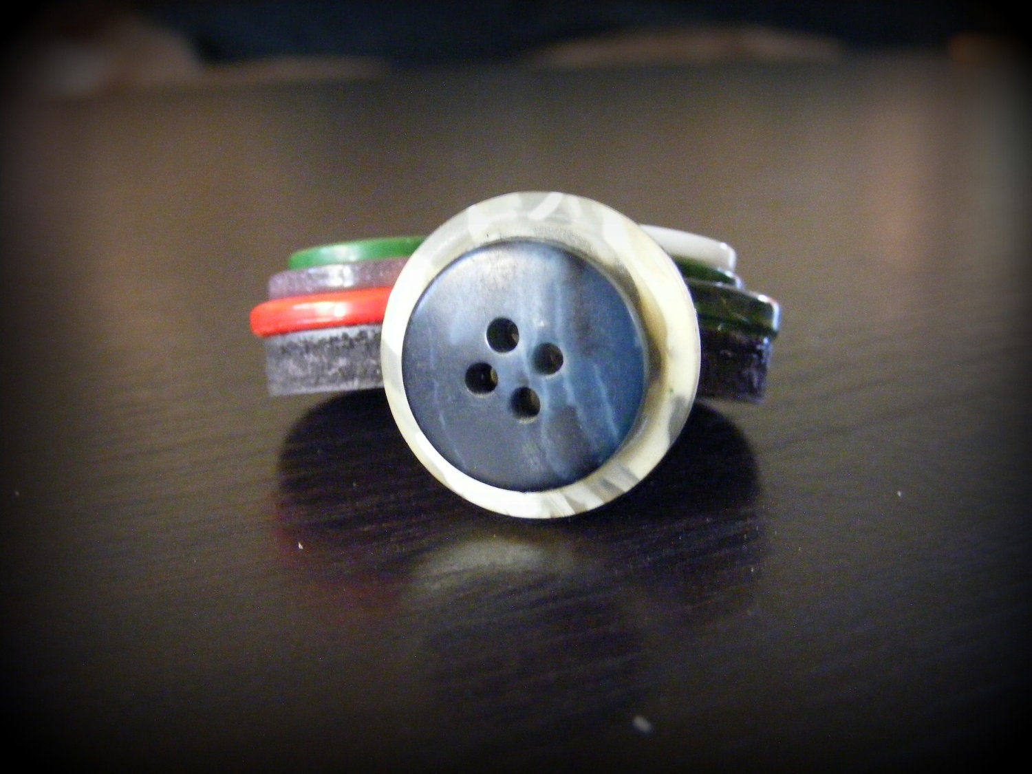 Recycled Chic Button Magnets (Set of Three)