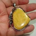 Art Nouveau AMBER Pendant BUTTERSCOTCH Color with STERLING