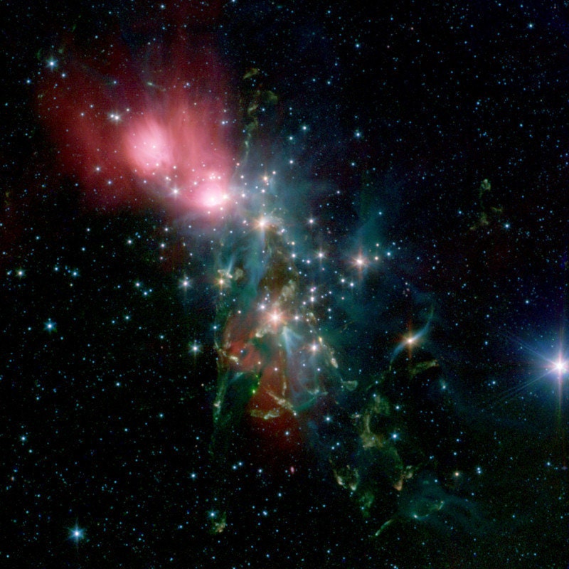 Chaotic Beauty 12x12-inch Photograph of Nebula in Constellation Perseus on Metallic Paper