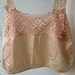 Satiny Silk Camisole Delicate Crochet Yoke Satiny Ribbon Ties Oh La La Lovely Old Vintage Lingerie