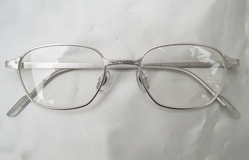 KOURE 8122 Vintage STEAMPUNK 'STITCHES' Design Glasses - Silver Metal Frame Eyeglasses