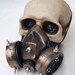 STEAMPUNK Chemical Nuclear Fall Out Biological Warfare Respiratory Gas Mask with Spikes-A BURNING MAN Must Have - Antique Brass Look