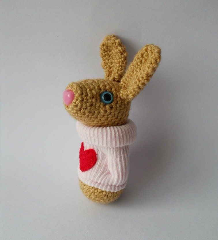 rabbit bunny Amigurumi crocheted animal plush by ...