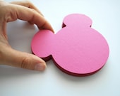 ON SALE 18 Mickey Mouse die cut (4 x3.75 inches) in Hot Pink A207 Il_170x135