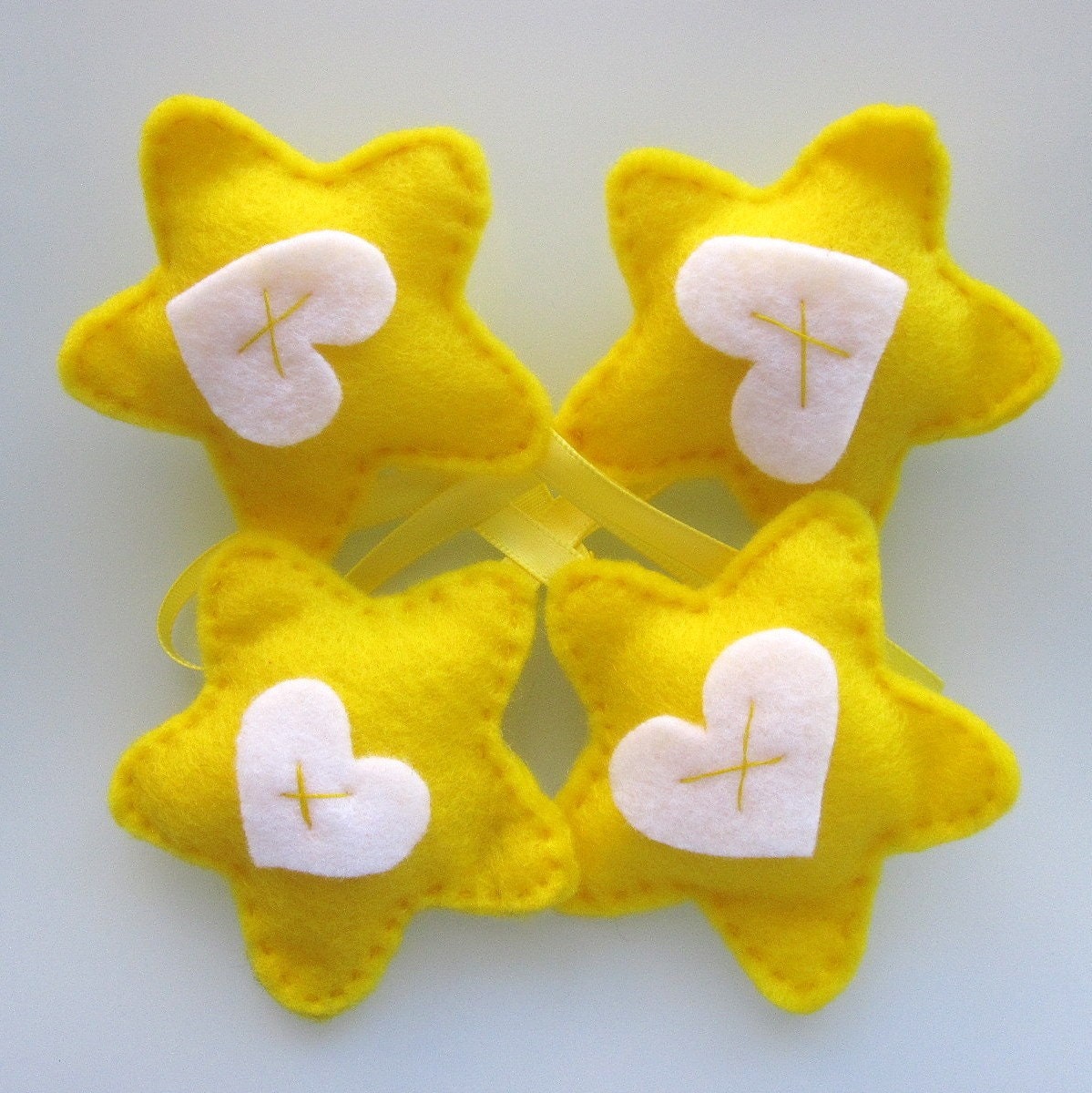 Set 4 Felt Star Ornaments A303 Il_570xn