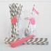 DIY Party Set Paper Drink Straws with Flags (Set of 12) A118
