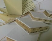 Japanese star books - vintage book pages - wedding/party decorations, favours, gifts set of 5