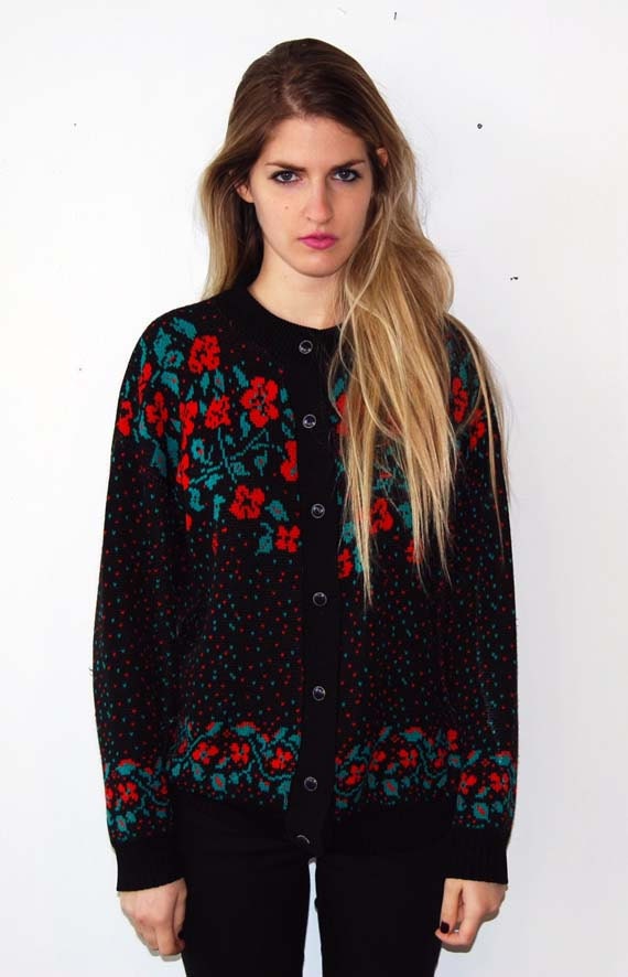 vintage rose cardigan