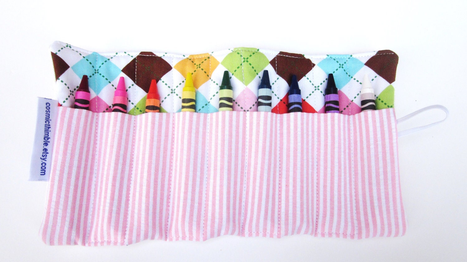Little girl's crayon roll-up.