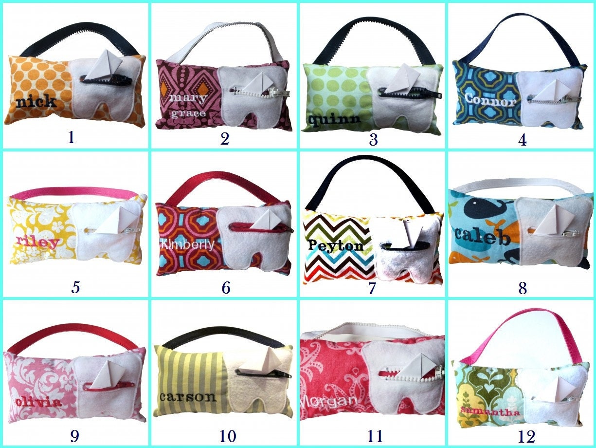 Girl's and Boy's Personalized Tooth Fairy Pillow