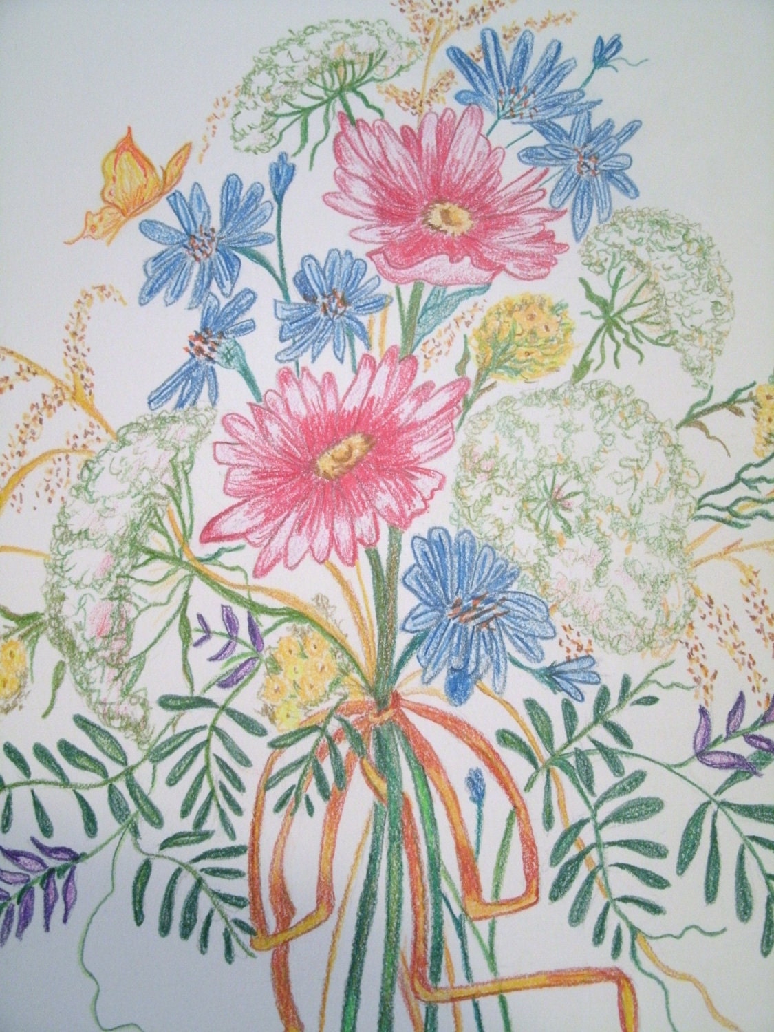drawings of wildflowers
