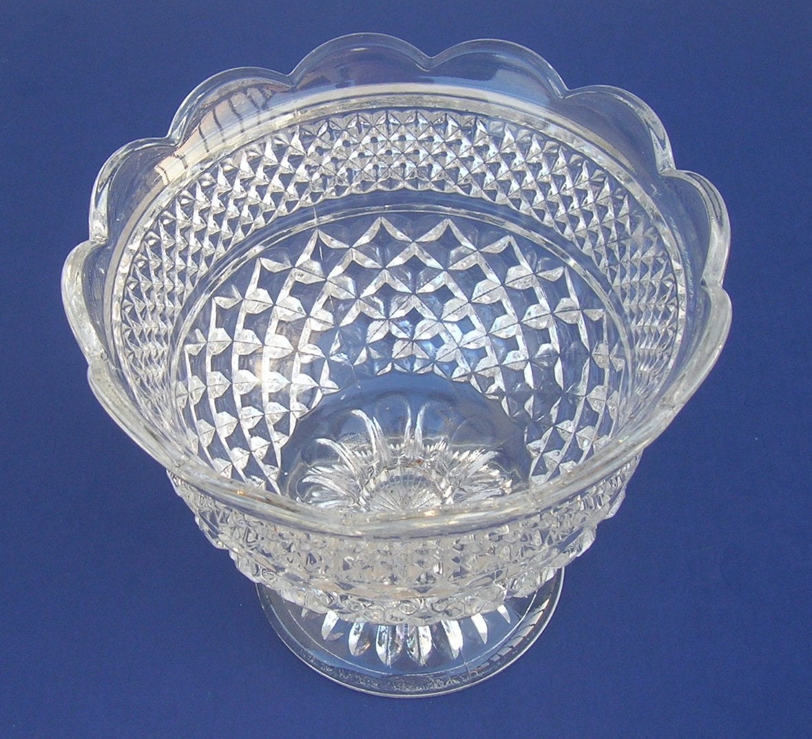 Vintage Anchor Hocking Wexford 8" Footed Centerpiece