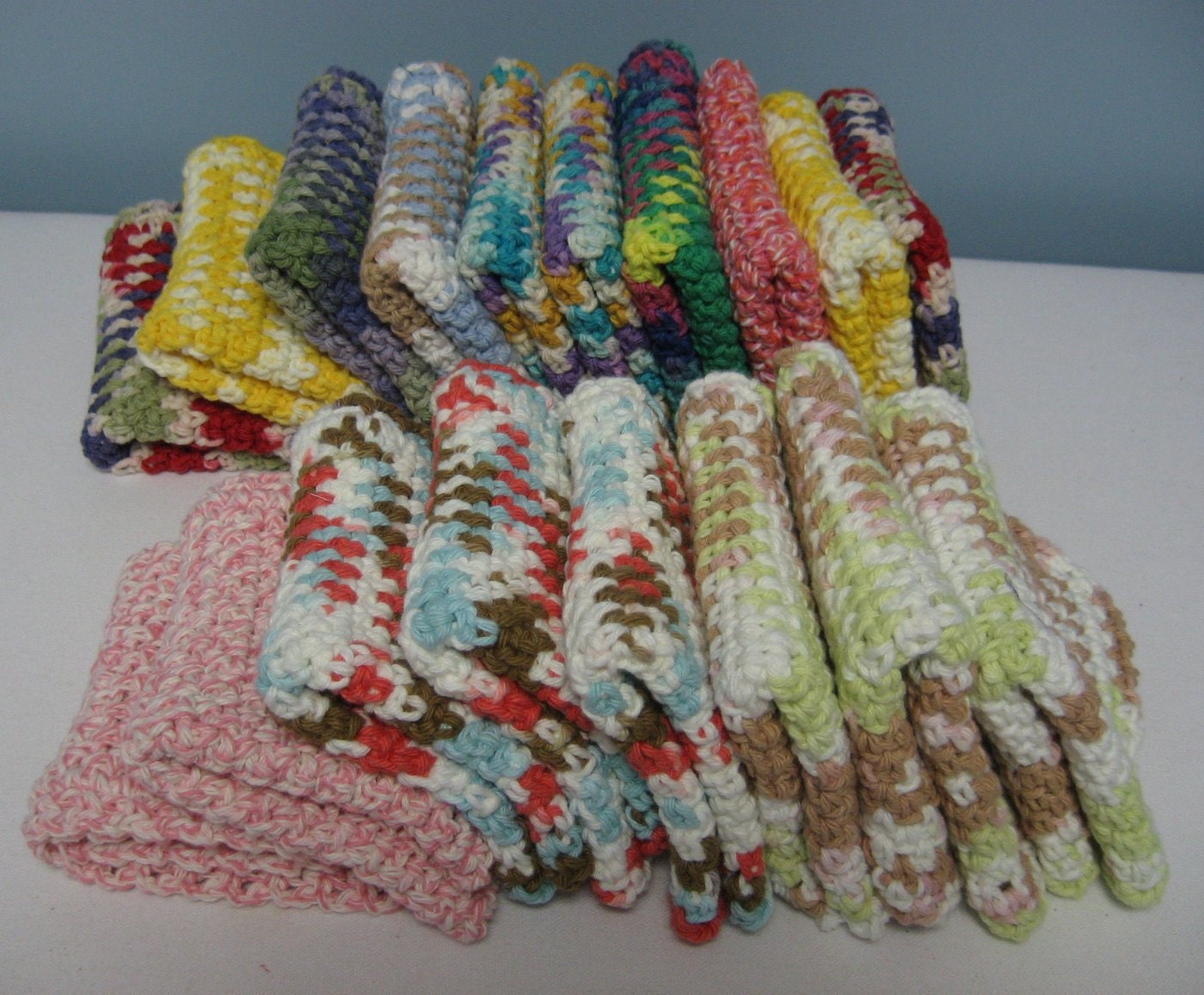 Hand Crocheted Cotton Washcloth / Dishcloth