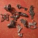 SET OF TEN VINTAGE STERLING SILVER CHARMS