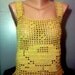 Hand Crochet Top Tank Shimmering Golden Rose Pattern Spring Summer Fall Winter Unique Women Fashion Wedding Clothing Ready To Ship