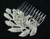 Sparkling Bridal RHINESTONE Hair Comb / vintage glamour hair comb roaring 1920s style flapper wedding hair comb