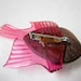 Vintage  Almost 3" BIG Carved Pink Lucite and Wood Fish Brooch Pin 1940's Collectable