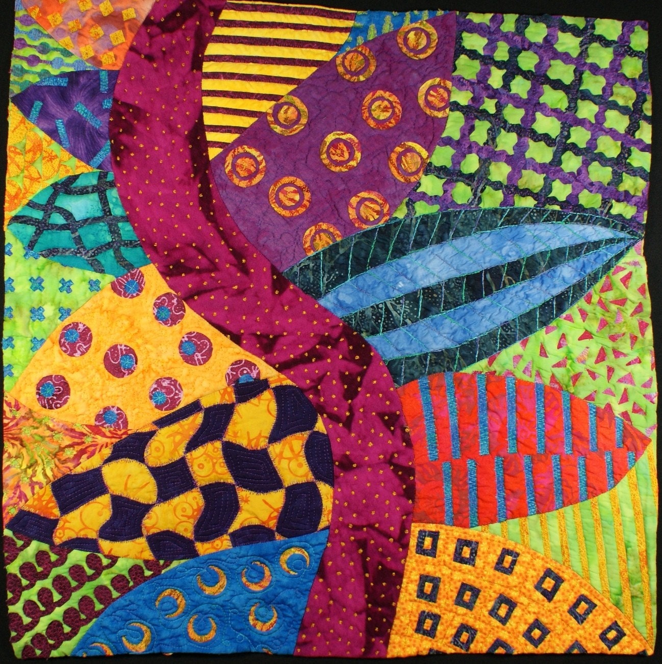 Handmade Art Quilt - DOODLE
