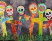 Handmade Art Quilt - Day of the Dead