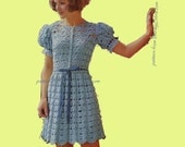Tea Party Dress Crochet Dress Pattern Vintage PDF 341 from WonkyZebra